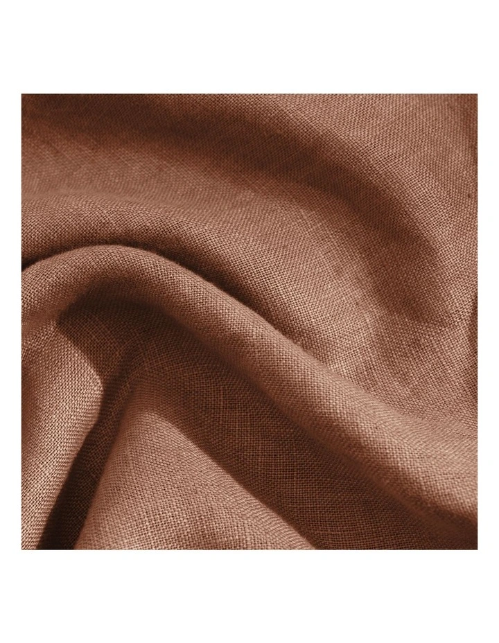 Ardenne Washed French Linen Cushion 50x50cm in Pink Clay image 6