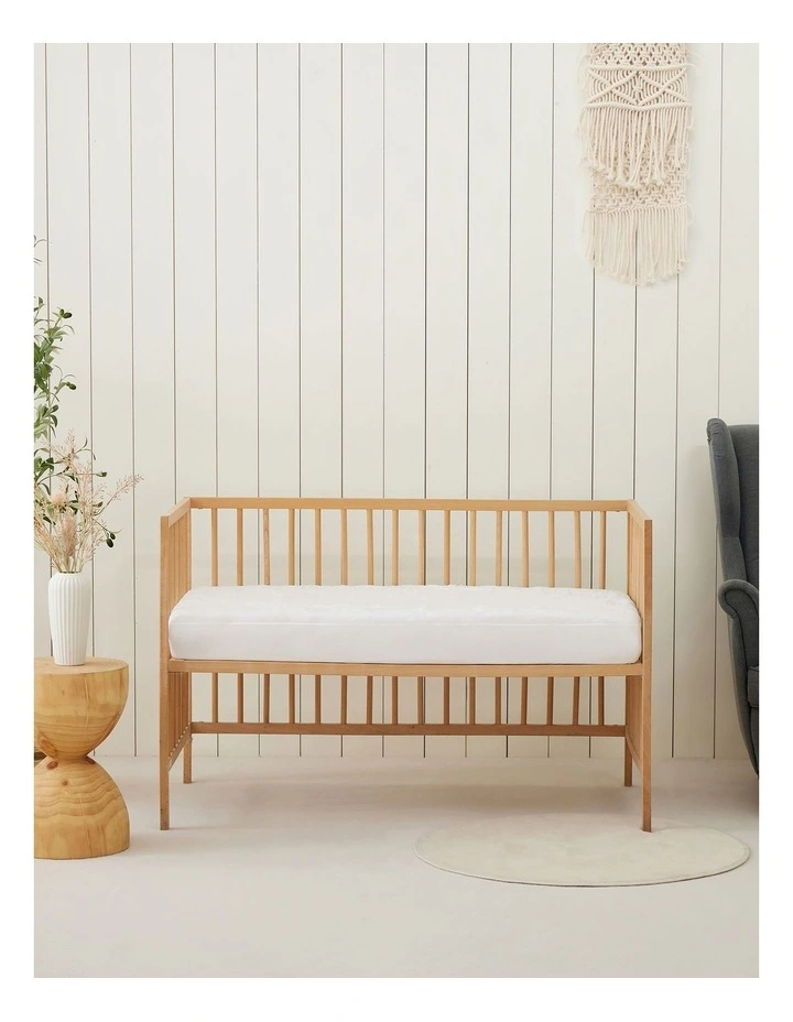 Cot Size Tencel Mattress Protector in White image 1