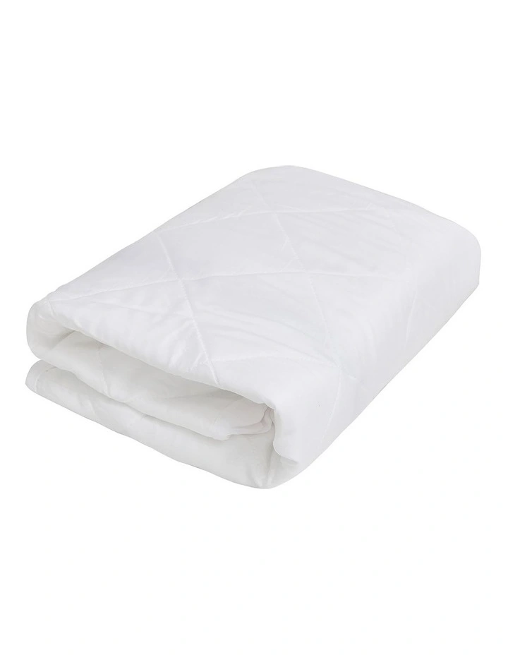 Cot Size Tencel Mattress Protector in White image 5