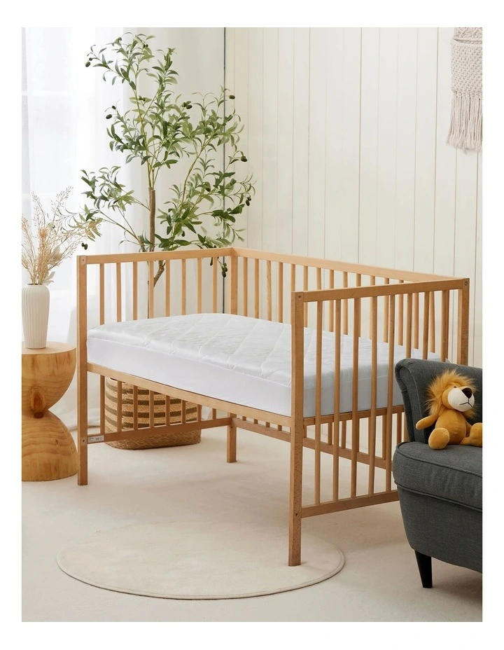 Cot Size Tencel Mattress Protector in White image 6