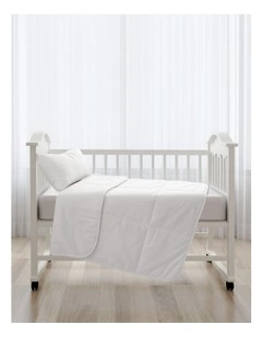 Cot Size Summer Wool Quilt 250gsm in White