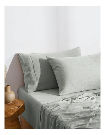 Superfine Washed Microfibre Standard Pillowcase Twin Pack in Dove Grey