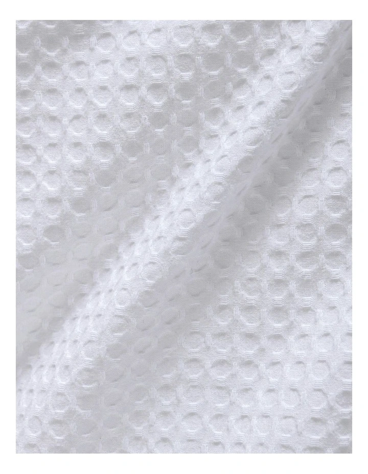 Cotton Rich Waffle Quilt Cover Set in White image 4