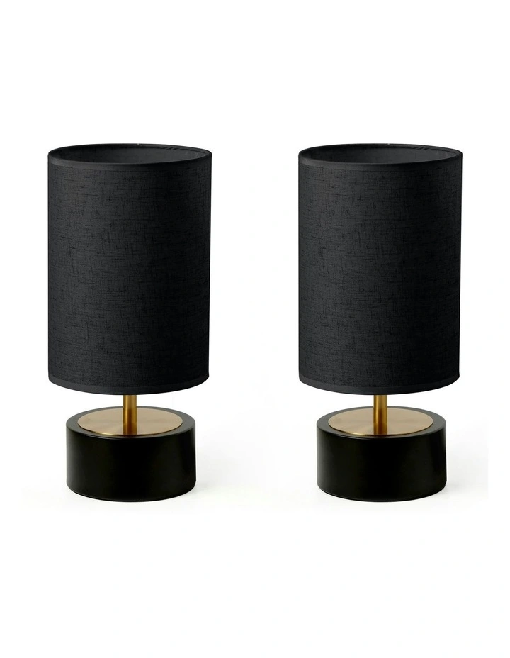 Billie Table Lamp Set of 2 in Black image 1