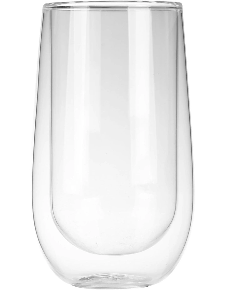 Double Wall Coffee Glass Set of 6 400ml Cups in White image 3