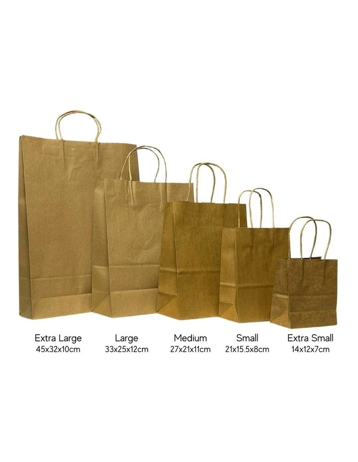 Kraft Paper Bag Extra Small 14x12x7cm 120 Pieces in Brown image 4