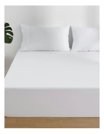 Superfine Washed Microfibre Combo Fitted Sheet Set in White