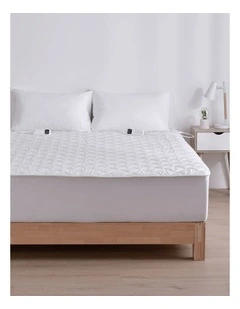 Healthguard Multizone Cotton Cover Quilted Electric Blanket in White