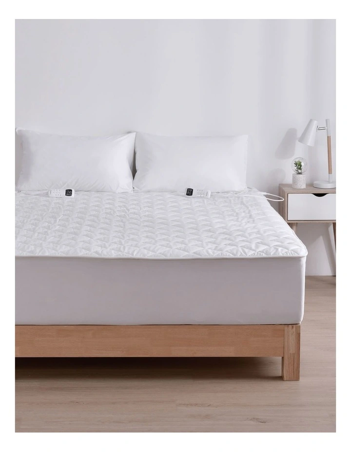 Healthguard Multizone Cotton Cover Quilted Electric Blanket in White image 1