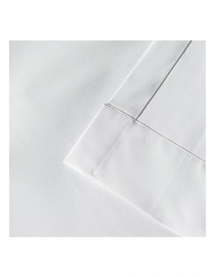 Blockout Eyelet Curtain Pair 90x223cm in White image 5