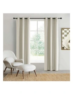 Blockout Eyelet Curtain Pair 223cm x90 in Oatmeal