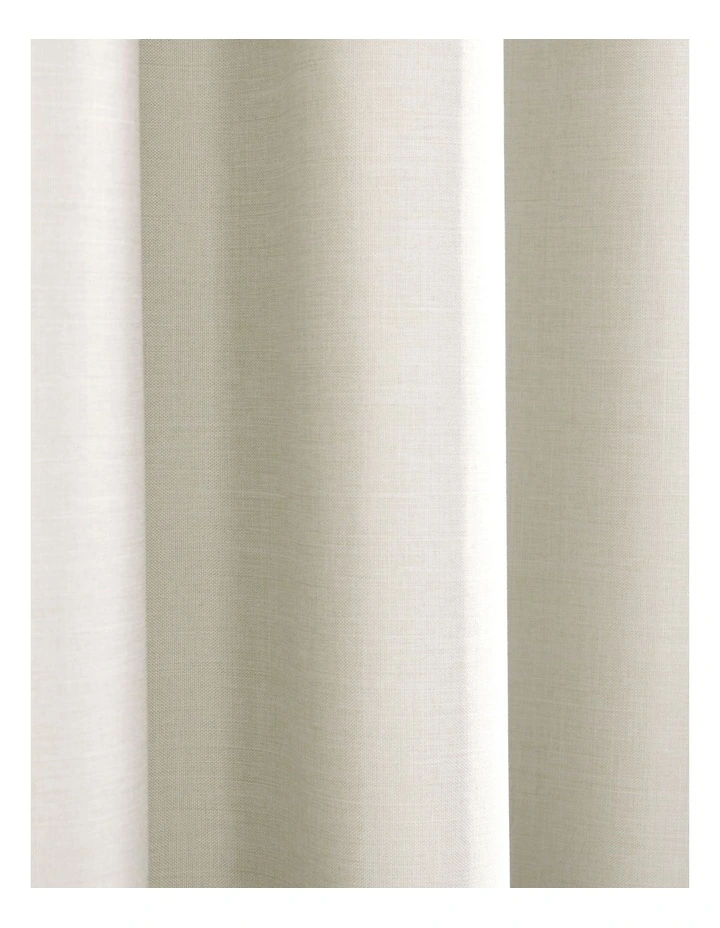 Blockout Eyelet Curtain Pair 223cm x90 in Oatmeal image 3