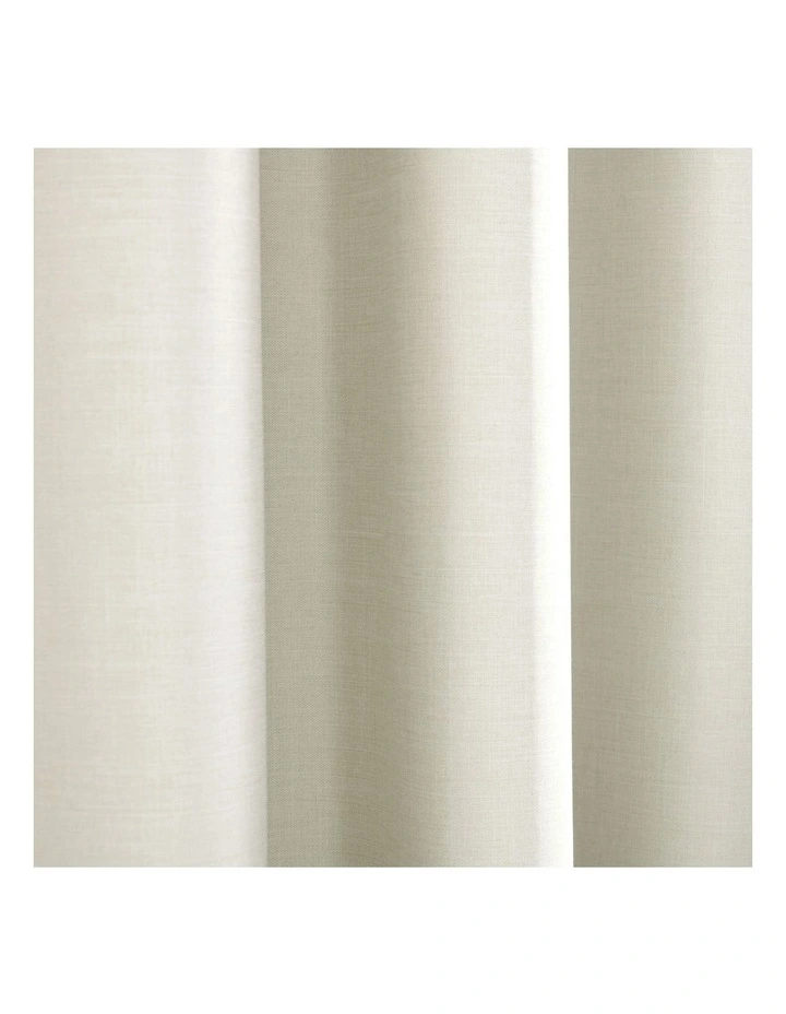 Blockout Eyelet Curtain Pair 223cm x90 in Oatmeal image 3