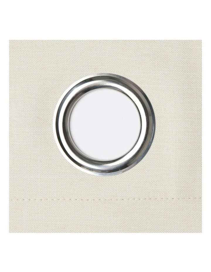 Blockout Eyelet Curtain Pair 223cm x90 in Oatmeal image 6