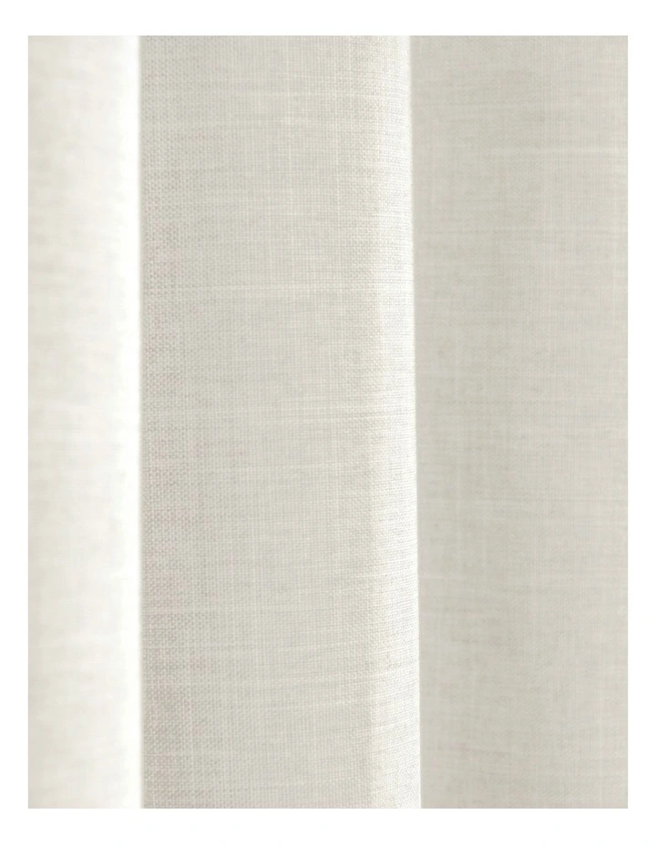 100% Blockout Concealed Tab Top Curtain Pair 90x223cm in Porcelain image 5