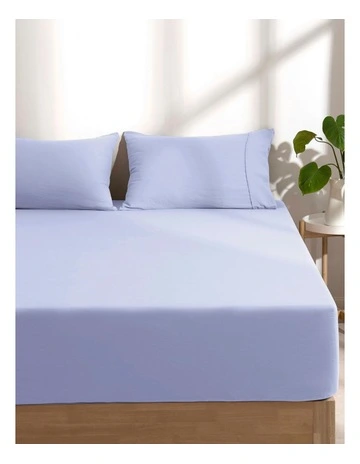 Superfine Washed Microfibre Combo Fitted Sheet Set in Lilac