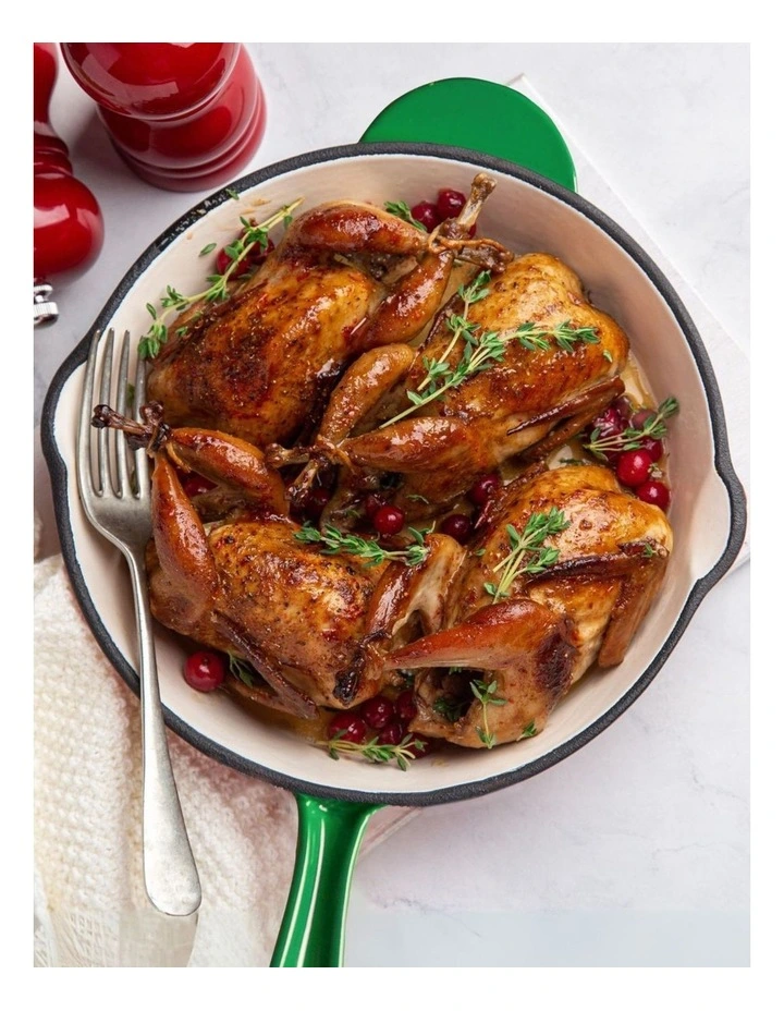 Cast Iron Fry Pan and Grill Pan 2 Piece Set in Multi image 2