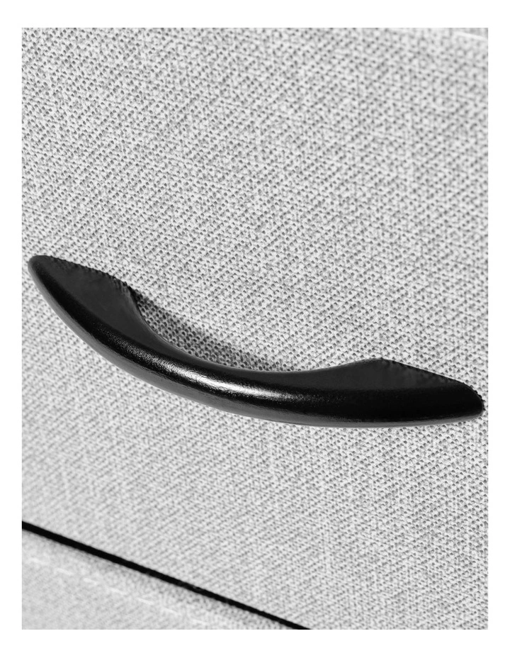 Luna Fabric Dresser With Shelf 8 Drawer in Grey image 6