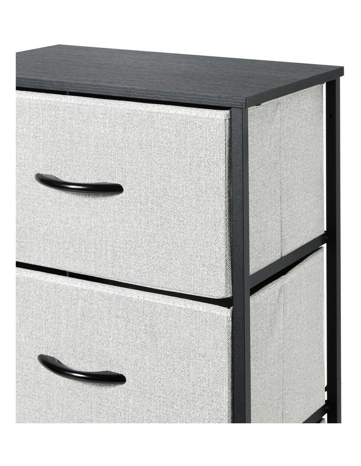 Luna Tallboy 5 Drawer in Grey image 6