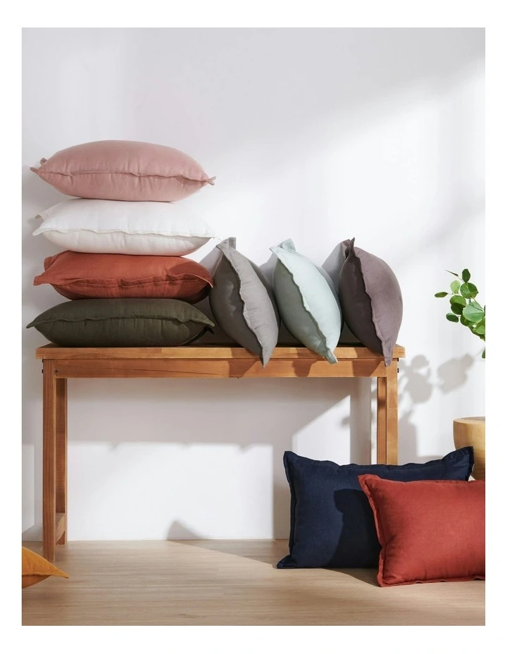 Ardenne Rectangular Cushion with Oxford Edge 40x60cm in Mustard image 2