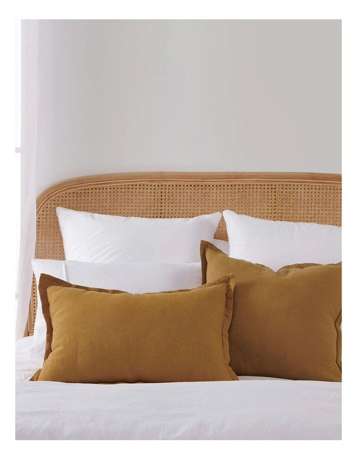Ardenne Rectangular Cushion with Oxford Edge 40x60cm in Mustard image 4