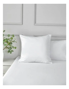 Matte Satin Euro Pillowcase in White