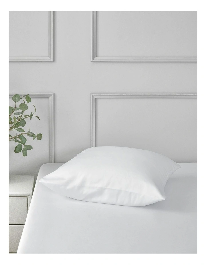 Matte Satin Euro Pillowcase in White image 2