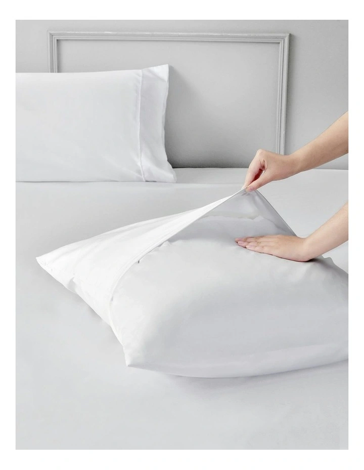 Matte Satin Euro Pillowcase in White image 5