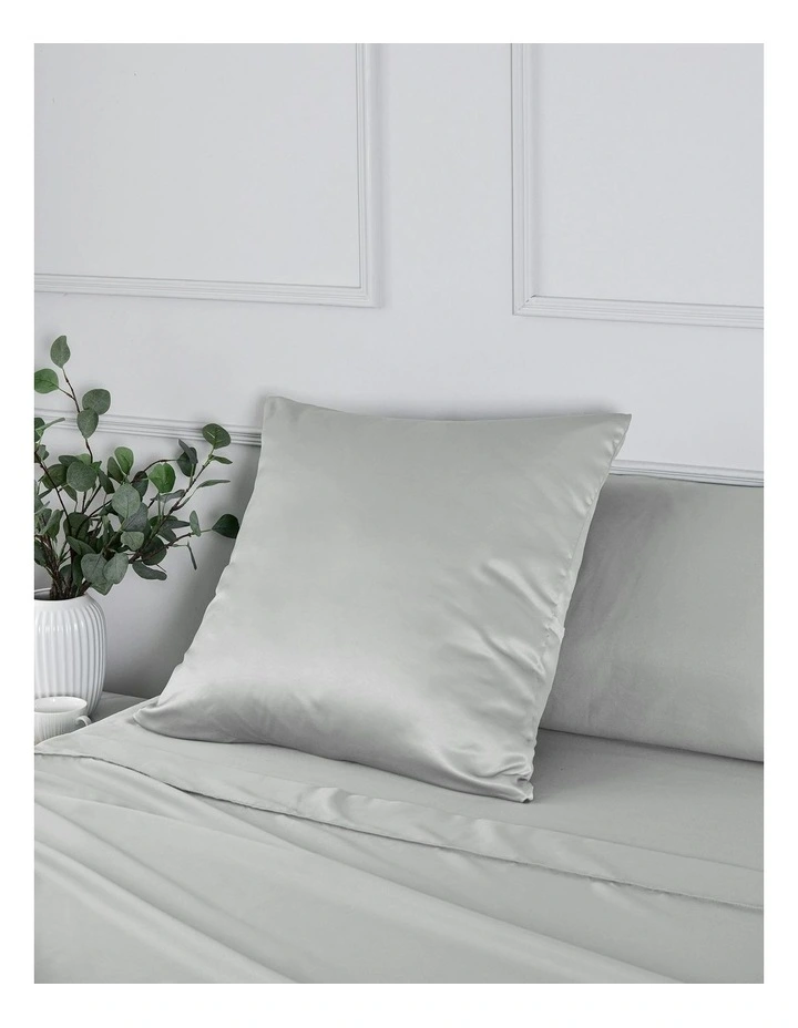 Matte Satin Euro Pillowcase in Grey image 6