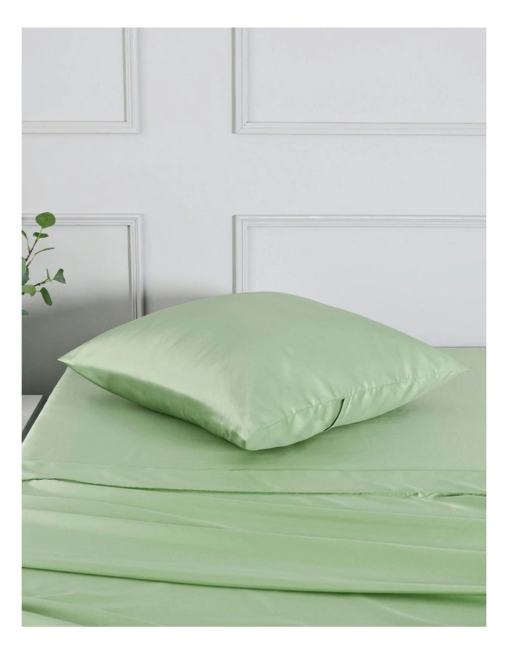 Matte Satin Euro Pillowcase in Sage image 2