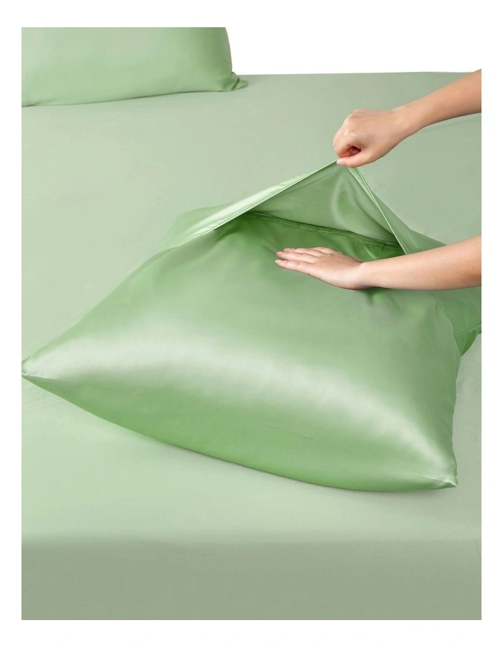 Matte Satin Euro Pillowcase in Sage image 5