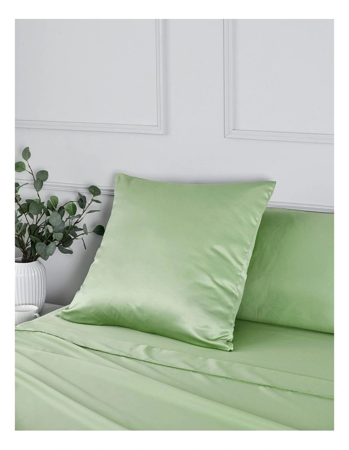 Matte Satin Euro Pillowcase in Sage image 6