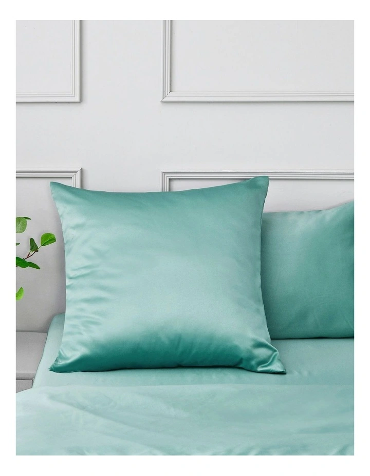 Matte Satin Euro Pillowcase in Duckegg image 1
