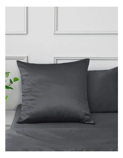 Matte Satin Euro Pillowcase in Charcoal