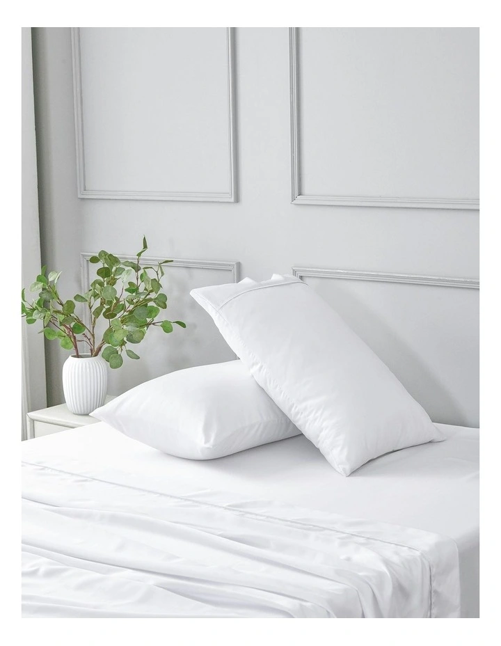 Matte Satin Sheet Set in White image 7