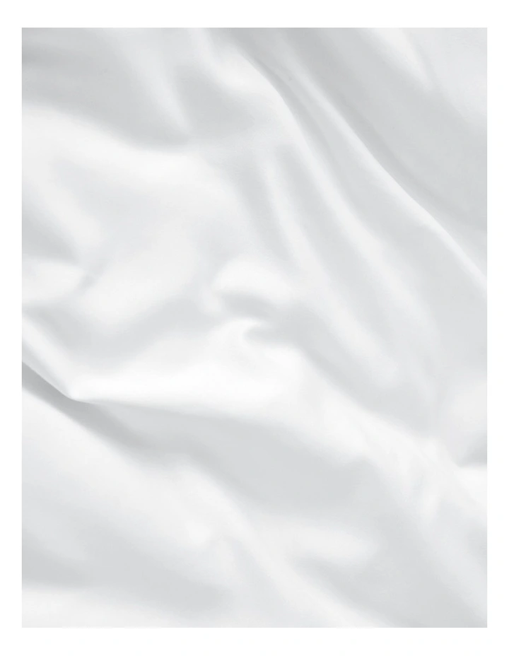 Matte Satin Quilt Cover Set in White image 3