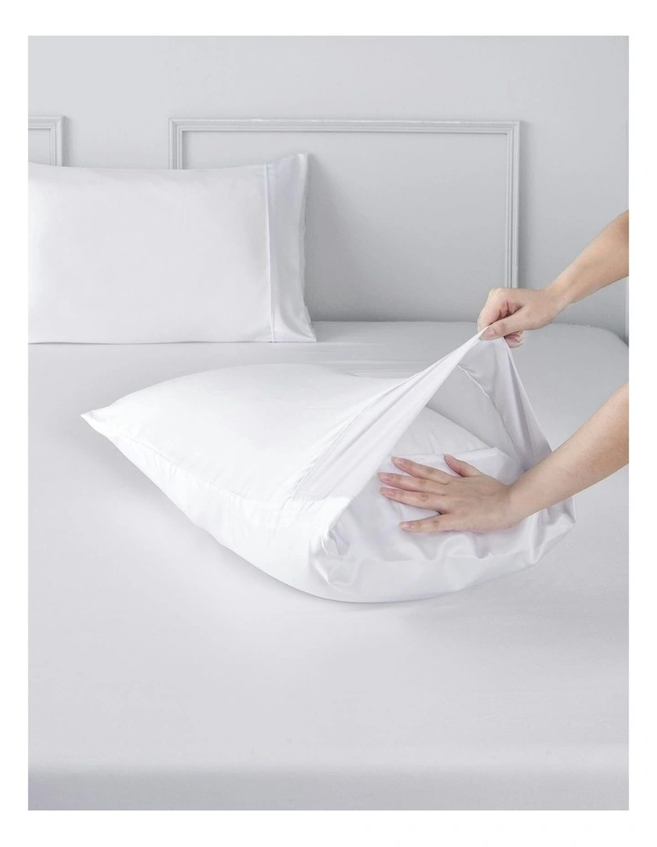 Matte Satin Quilt Cover Set in White image 6