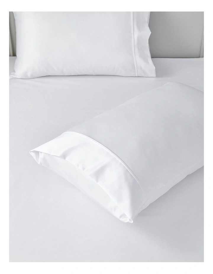 Matte Satin Standard Pillowcase Twin Pack in White image 5