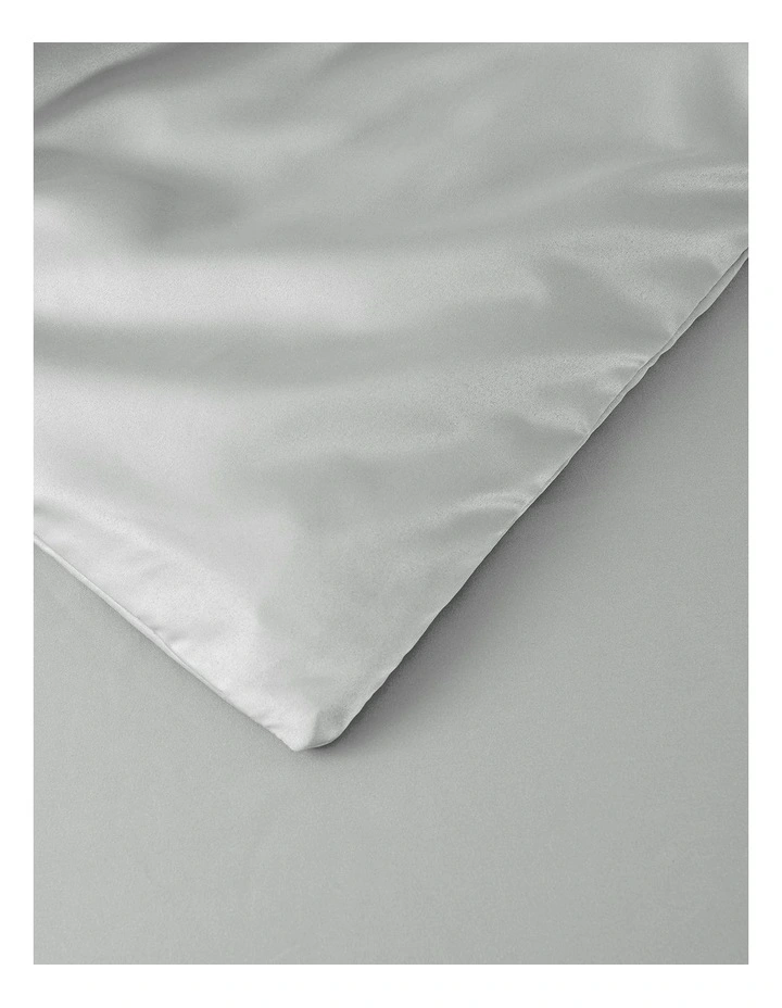 Matte Satin Quilt Cover Set in Grey image 4