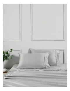 Matte Satin Standard Pillowcase Twin Pack in Grey