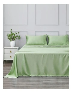 Matte Satin Sheet Set in Sage