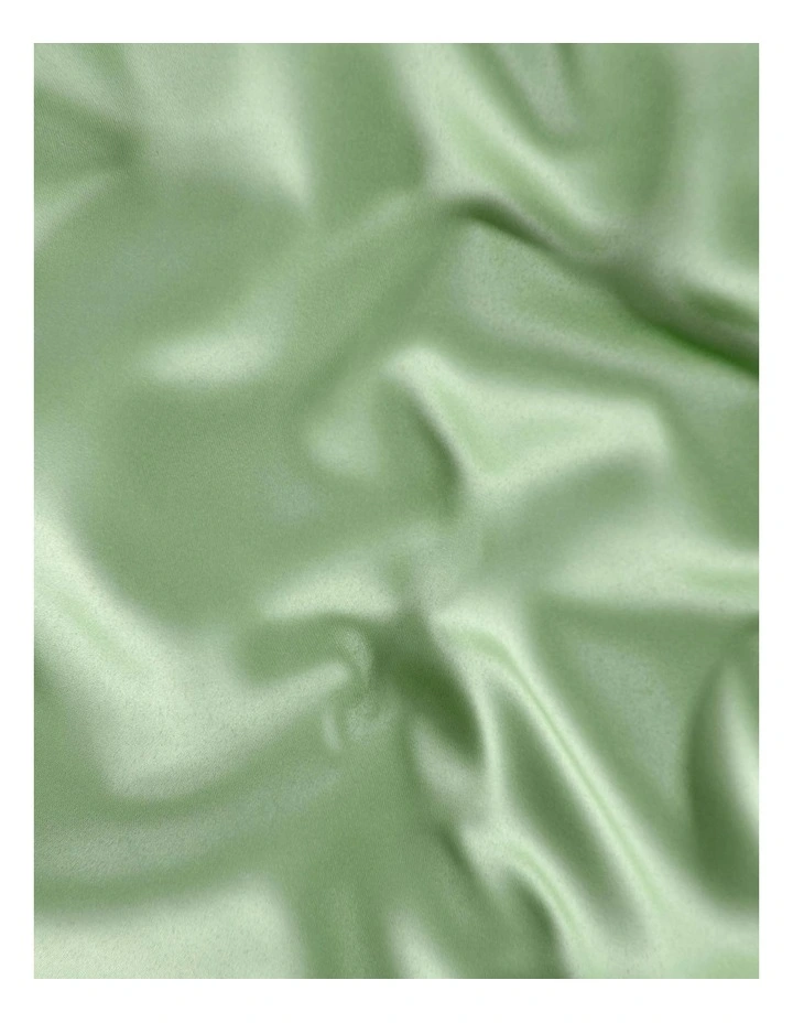 Matte Satin Quilt Cover Set in Sage image 3