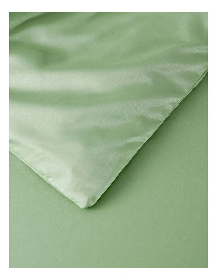 Matte Satin Quilt Cover Set in Sage image 4