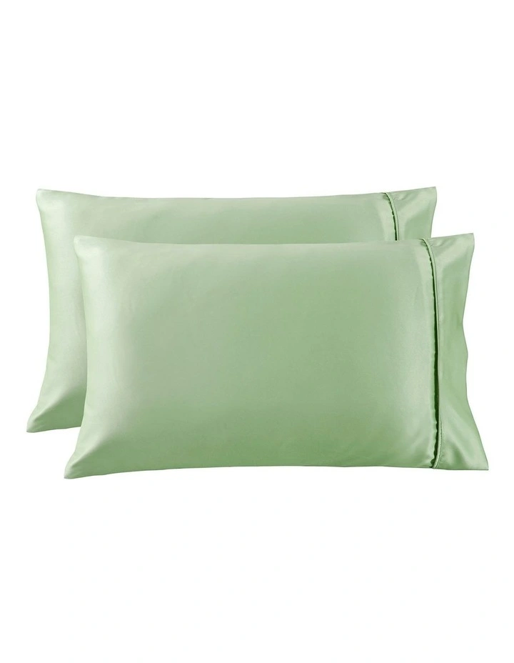 Matte Satin Standard Pillowcase 2 Pack in Sage image 3