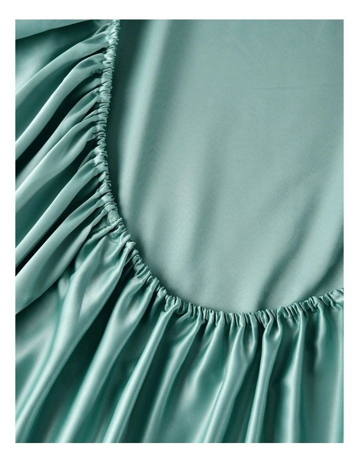 Matte Satin Sheet Set in Blue image 5