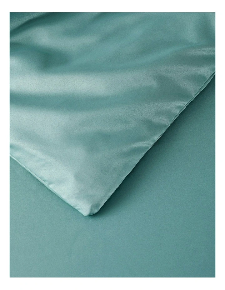 Matte Satin Quilt Cover Set in Blue image 4