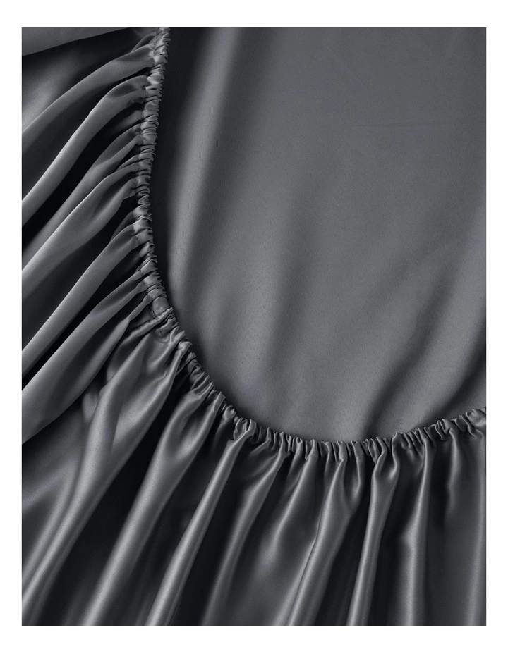 Matte Satin Sheet Set in Charcoal image 5