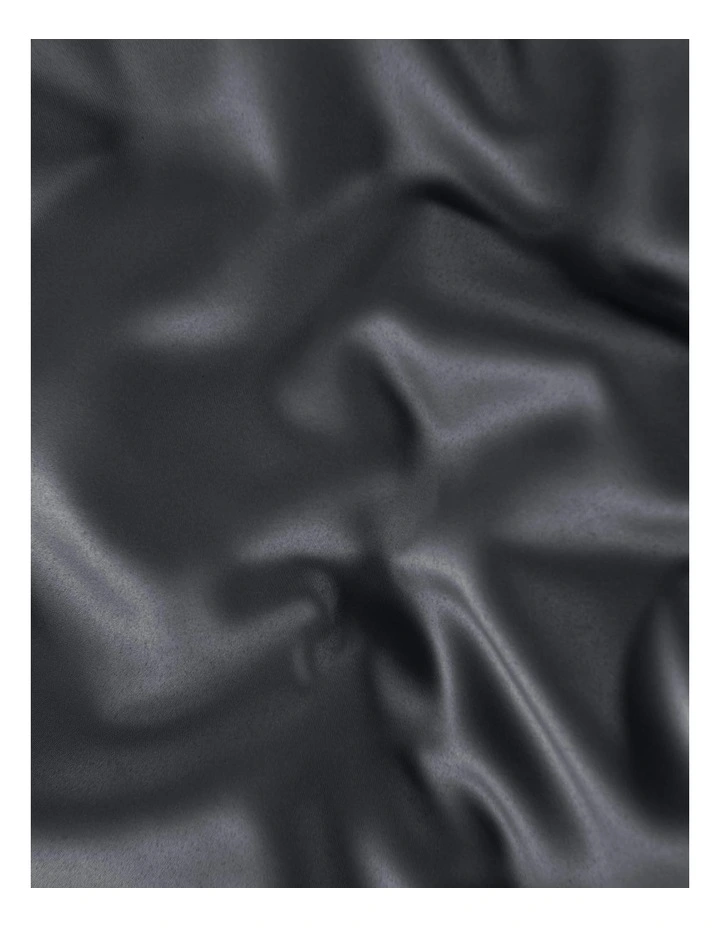 Matte Satin Quilt Cover Set in Charcoal image 3