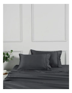 Matte Satin Standard Pillowcase Twin Pack in Charcoal
