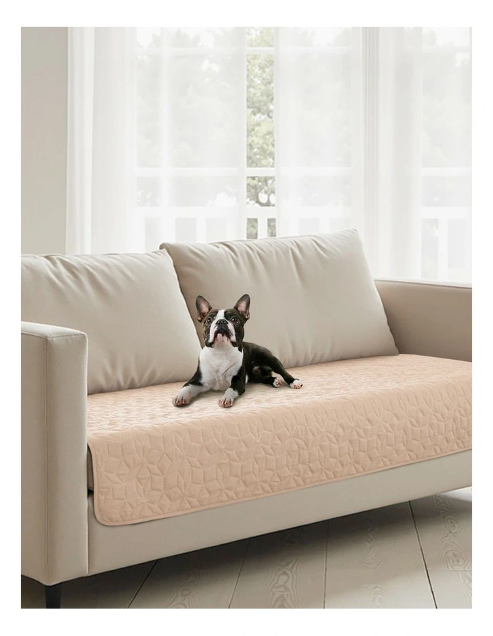 Sofur Waterproof Dog 2 Seater Couch Cover Protector 76x178cm in Oat image 1
